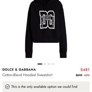 Dolce & Gabbana Black Hooded Sweatshirt